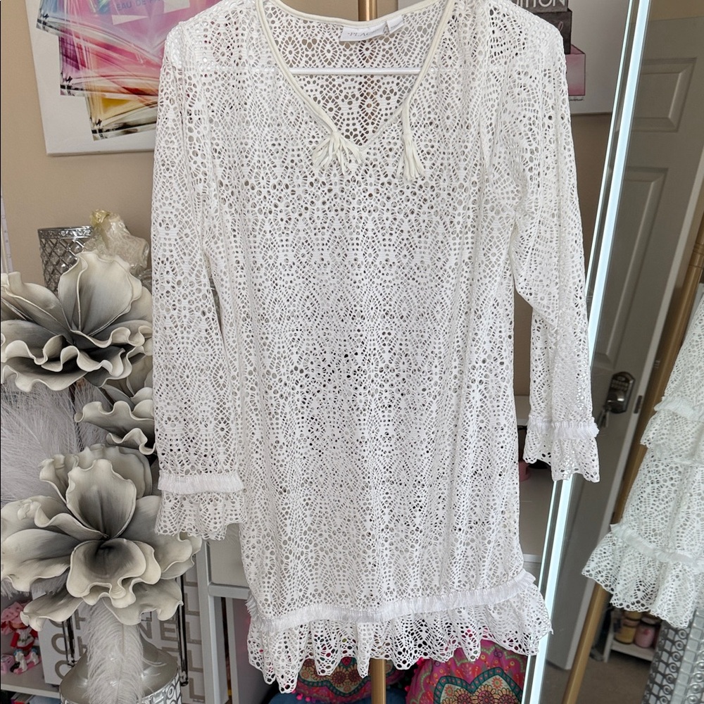 Place Ivory Crochet Lace Top